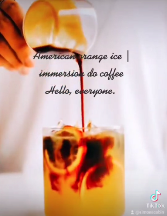 American orange ice | immersion do coffee